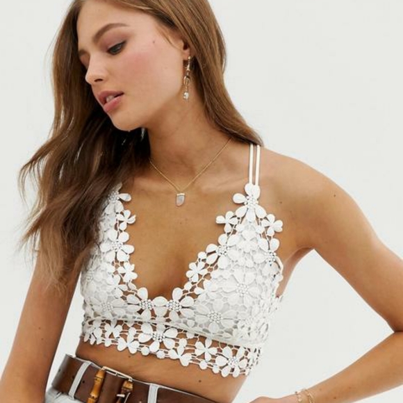Free People Other - Free People Miss Daizie white Bralette